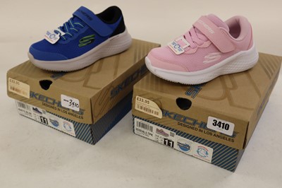 Lot 2x pairs children's Sketchers trainers, size UK10
