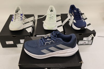 Lot 4x boxed pairs various Adidas running shoes
