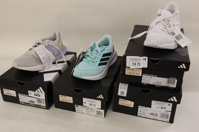 Lot 4x boxed pairs various Adidas trainers
