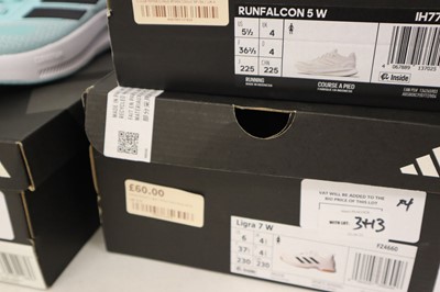 Lot 4x boxed pairs various Adidas trainers