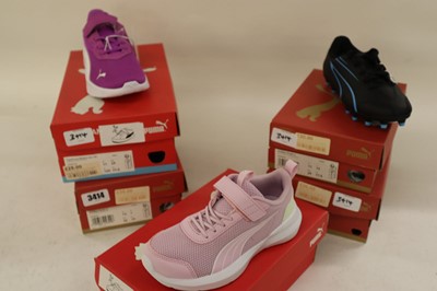 Lot 3x boxed pairs various Puma children's...