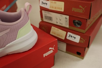 Lot 3x boxed pairs various Puma children's...