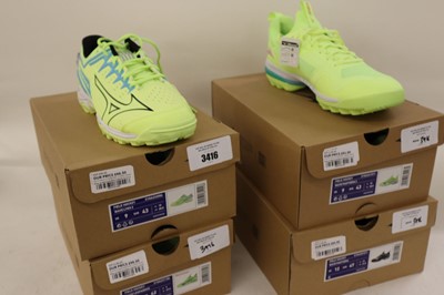 Lot 4x boxed pairs various Mizuno Wave Field...