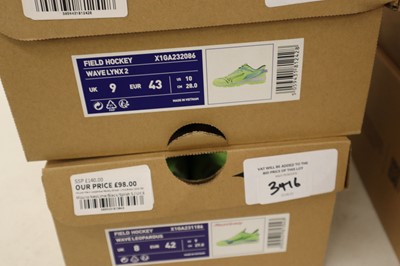 Lot 4x boxed pairs various Mizuno Wave Field...