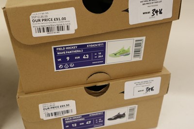Lot 4x boxed pairs various Mizuno Wave Field...