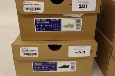 Lot 4x boxed pairs various Mizuno Wave Field...