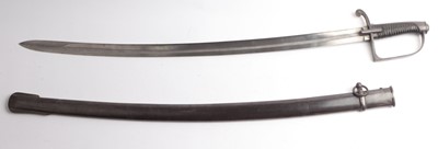 Lot 1481 - Italian M1833 Mounted Artillery sabre, 32½ ins...