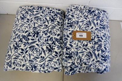 Lot 1155 - x2 Monte & Jardin blue & white throws