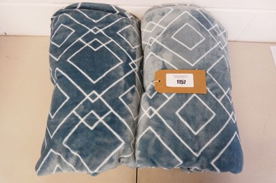 Lot 1157 - x2 Life Comfort blue & white throws