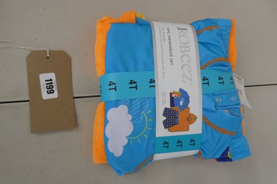 Lot 1199 - Approx. 10 kids Robeeze 3 piece swimwear sets