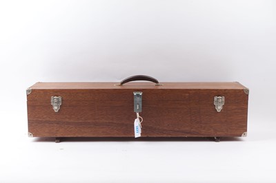 Lot 1427 - Custom wooden gun case, interior suited for up...