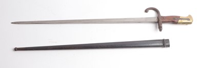 Lot 1483 - French M1874 Gras bayonet, spine dated 1878,...