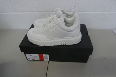 Lot 1217 - Boxed pair of DKNY 'midland lace up' sneakers...