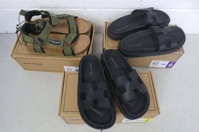 Lot 1258 - x3 boxed pairs of Pajar heritage sandals or...