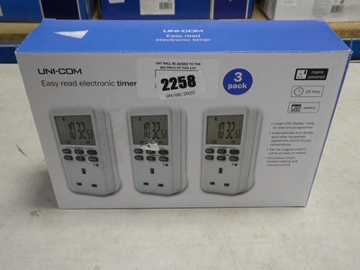Lot 2258 - Boxed Unicom Easy read electronic timer socket