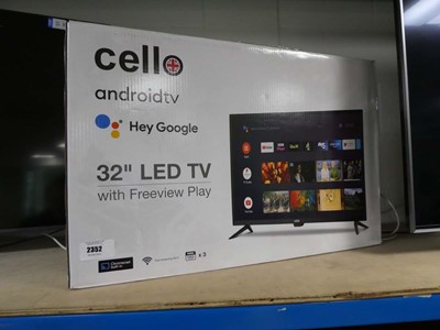 Lot 2352 - Boxed Cello android 32" LED TV