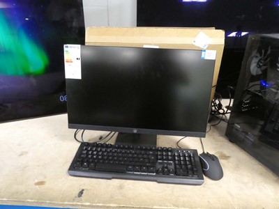 Lot 2356 - HP 23.8" diagonal FHD monitor and keyboard