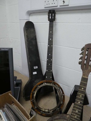 Lot 2373 - Banjo parts and carry case