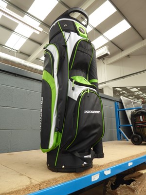 Lot 4232 - Pro Simmon black green and white golf bag