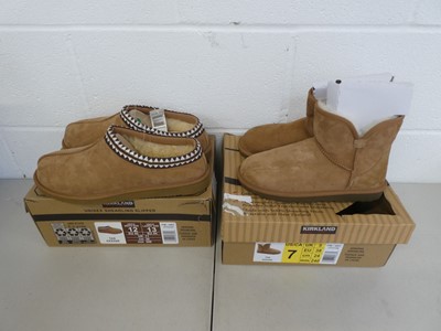 Lot 1264 - boxed pair of Kirkland shearling slippers...