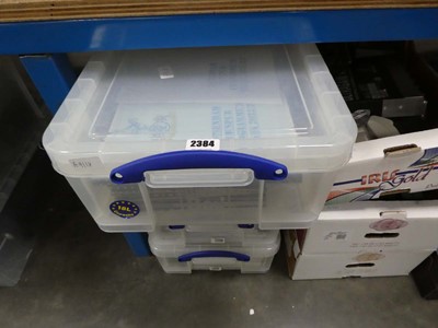 Lot 2384 - 4 boxes of football programmes