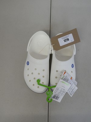 Lot 1270 - Crocs in white size UK 7-8