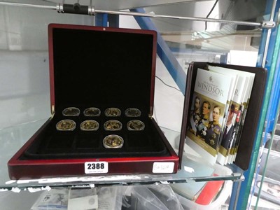 Lot 2388 - 9 mint The Royal House of Windsor coin...