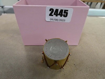 Lot 2445 - Coin drum with half crown