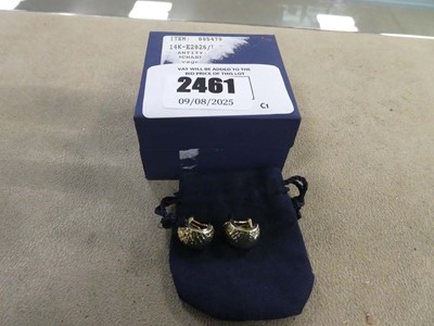Lot 2461 - 14K pair of earrings