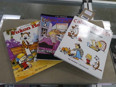 Lot 2483 - Three copies of Calvin and Hobbes comic strips
