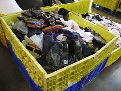 Lot 1293 - Pallet containing mixed clothing to include...