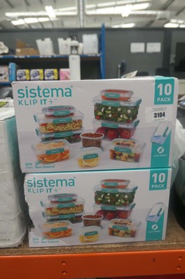 Lot 3104 - 2 sets of Sistema storage containers