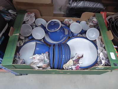 Lot 3115 - Tray of various Denby plates, cups, teapot etc