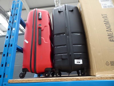 Lot 3238 - 2 large hard shelled American Tourister suitcases