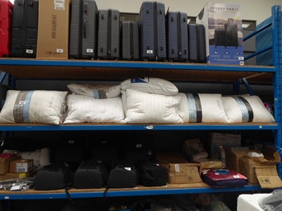 Lot 3239 - Shelf of loose hotel grand bedding pillows