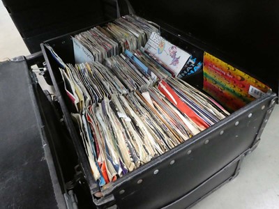 Lot 2501 - Four black suitcases of assorted 7" singles...