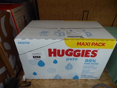 Lot 3253 - Box of Huggies baby wipes