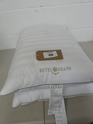 Lot 1318 - A pair of Hotel Grand feather and down pillows