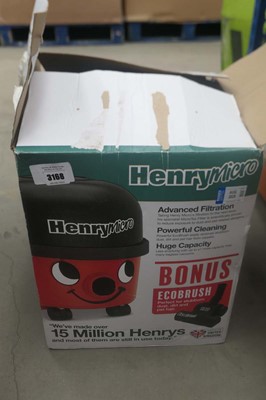 Lot 3168 - Henry micro vacuum cleaner with box