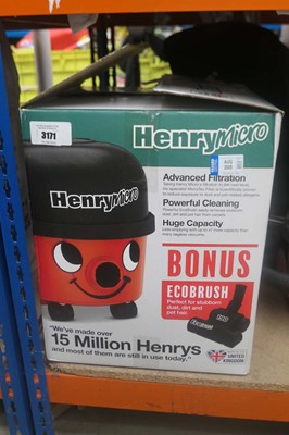 Lot 3171 - Henry micro vacuum cleaner with box
