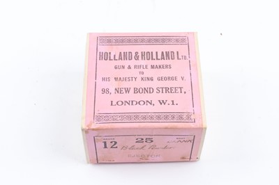 Lot 2218 - (S2) 25 x 12 bore Holland & Holland black...