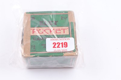 Lot 2219 - (S2) 25 x 12 bore Eley Rocket No.6 shot...