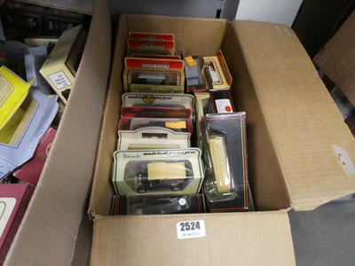 Lot 2524 - Box of Days Gone collectable diecast vans and...
