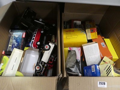 Lot 2528 - Two boxes of assorted diecast collectable...