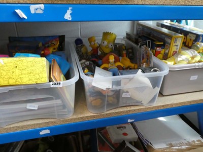 Lot 2539 - 3 boxes of Simpsons collectable dolls and items