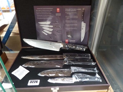 Lot 3226 - 5 piece steel blade knife set