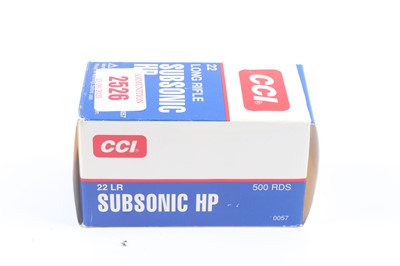 Lot 2526 - (S1) 500 x .22LR CCI Subsonic HP rifle cartridges