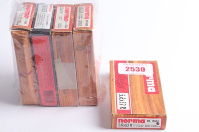 Lot 2530 - (S1) 100 x 5.6x52R rifle cartridges (Norma 71gr)