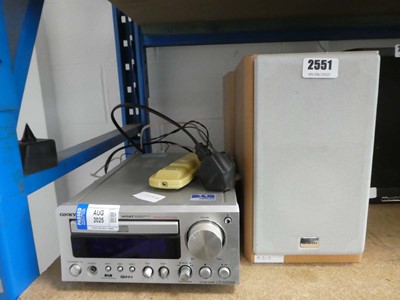 Lot 2551 - Onkyo CD player and speakers