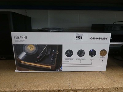 Lot 2553 - Voyager portable turntable with Bluetooth
